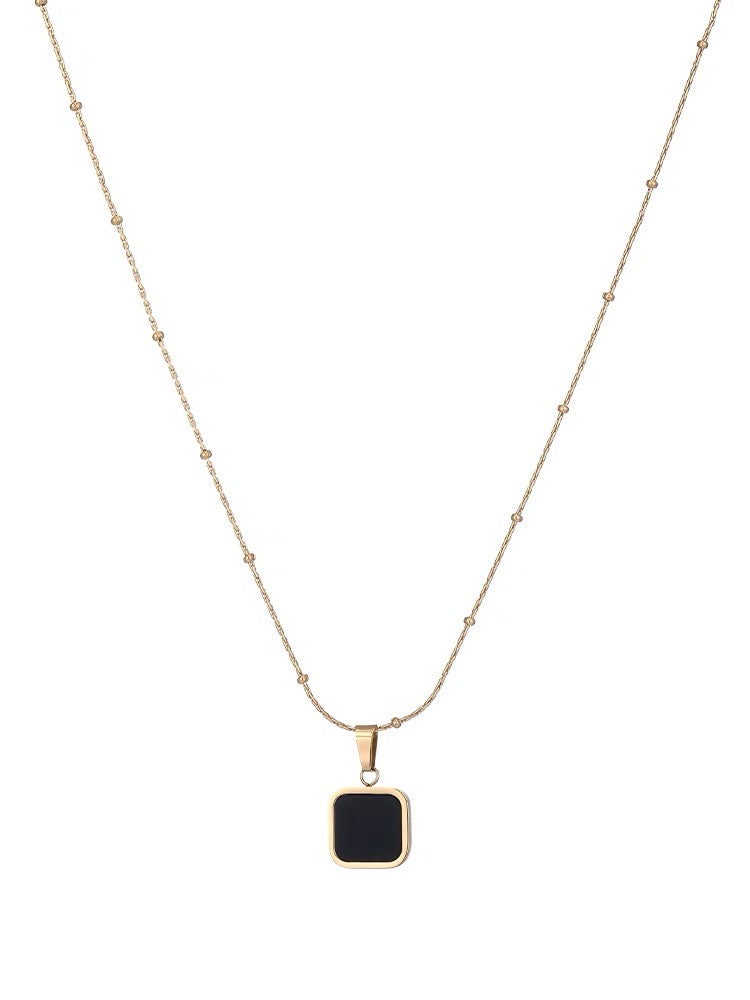 Gold Geometric Pendant Necklace