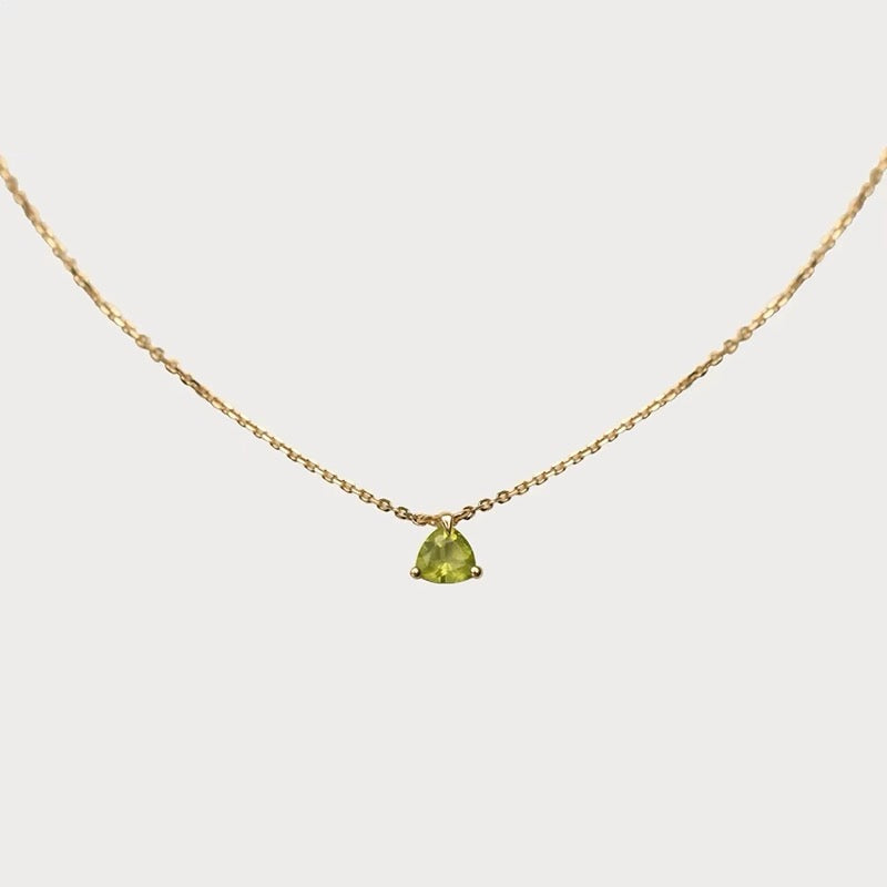 Peridot Colored Gemstone Collar Necklace