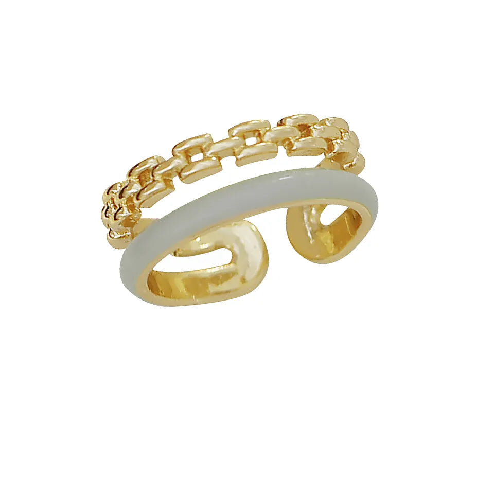 Radiant Shadow Double Layer Enamel Ring
