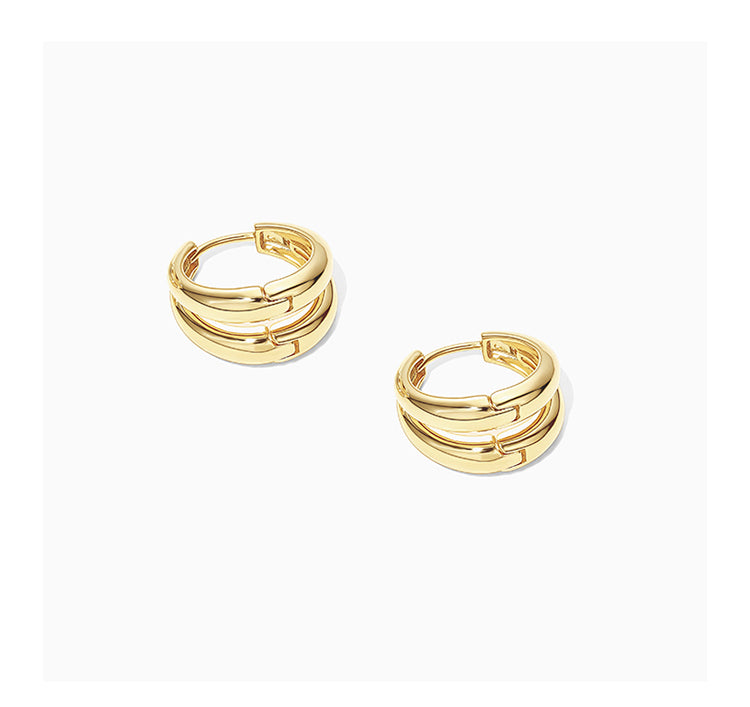 Gold Double Hoop Earrings