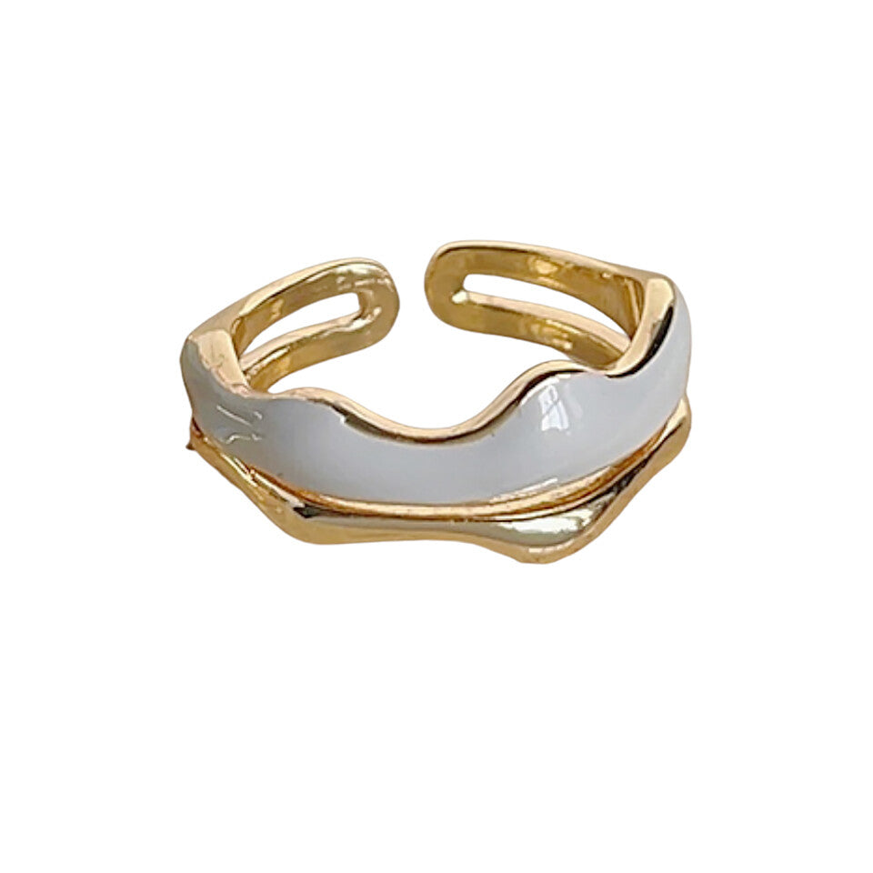 Morandi Color Adjustable Enamel Ring