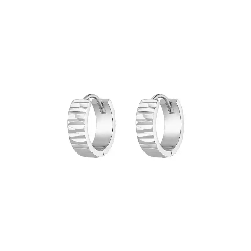 Wave Hoop Earrings - Trendy Retro Style
