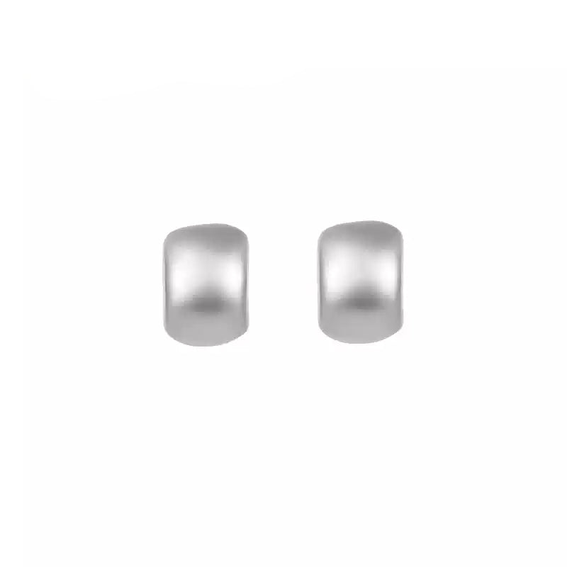 Minimalist Gold Arc Stud Earrings