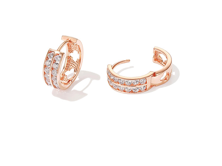 Radiant Rose Gold Hoop Earrings