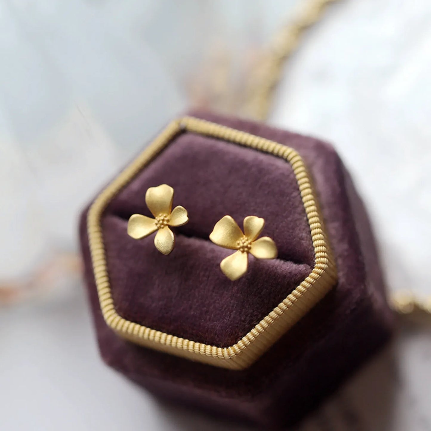 Petite Matte Flower Stud Earrings