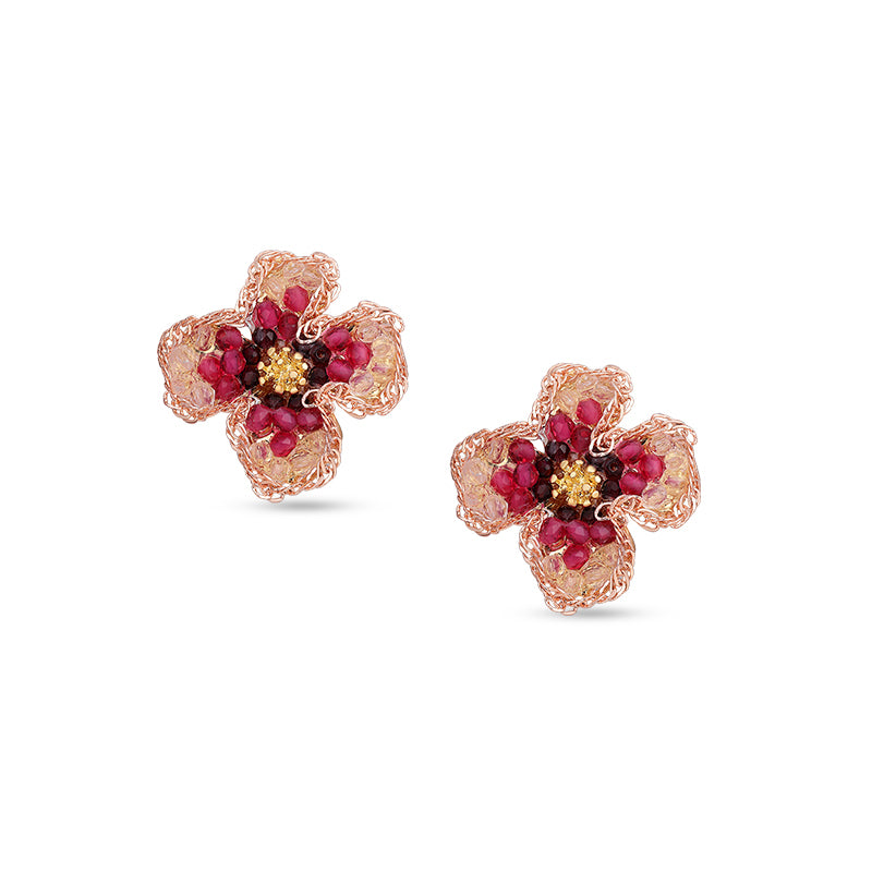 Enchanted Crystal Flower Earrings