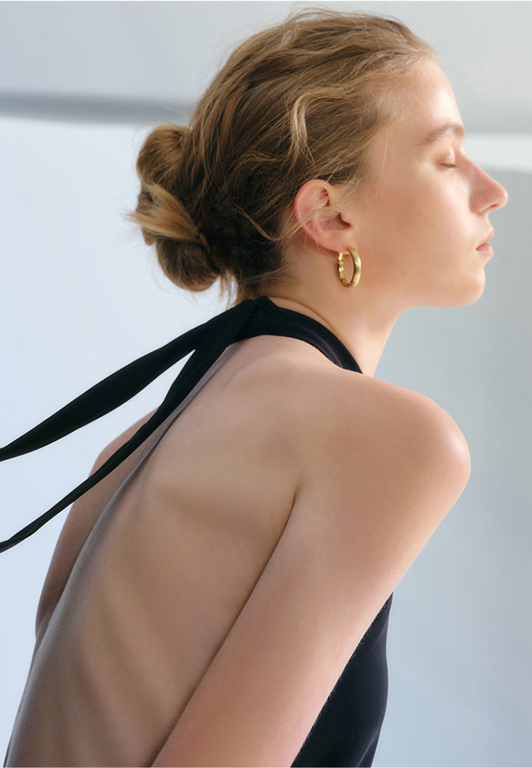 Brushed Hoop Earrings