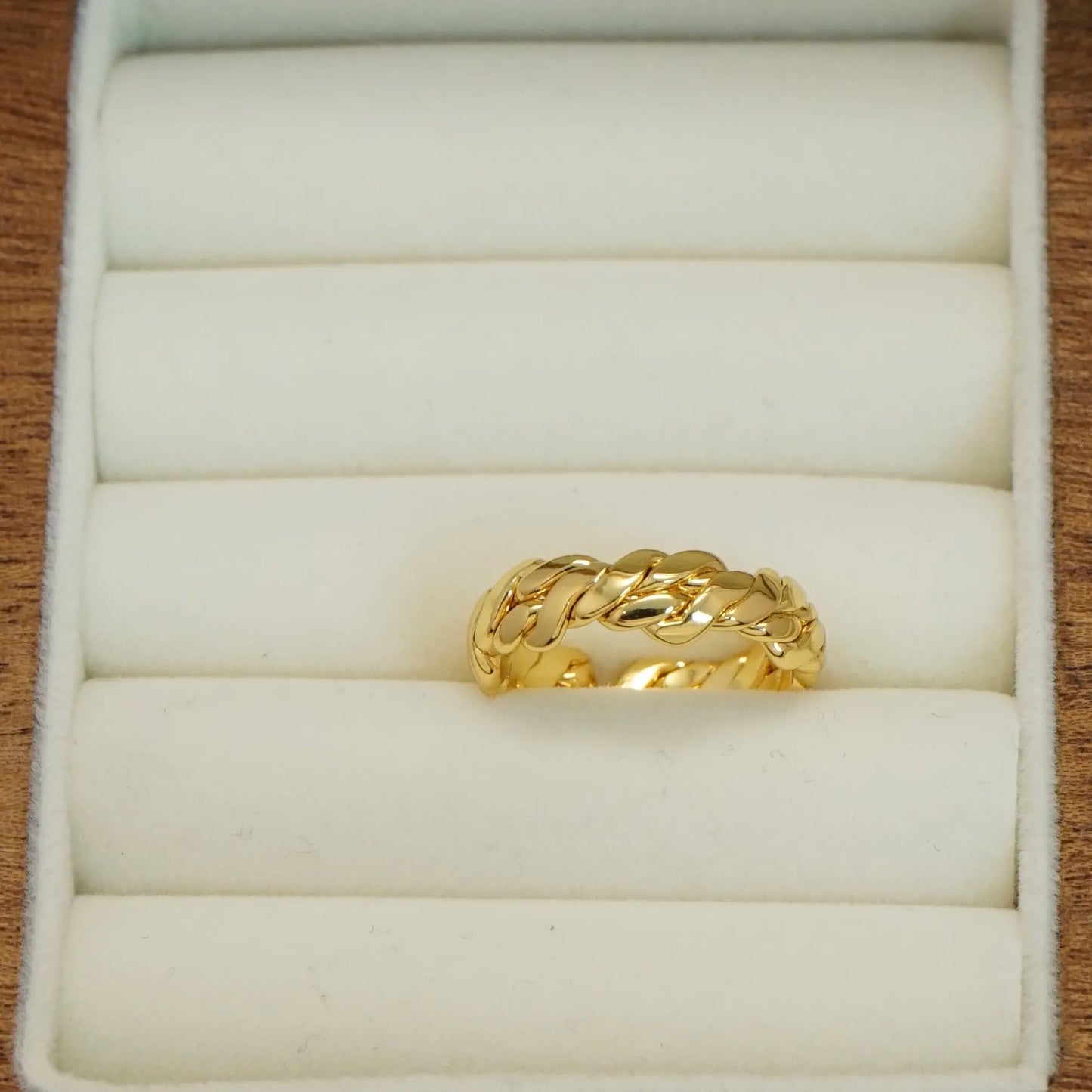 Gold Plated Twisted Knot Ring