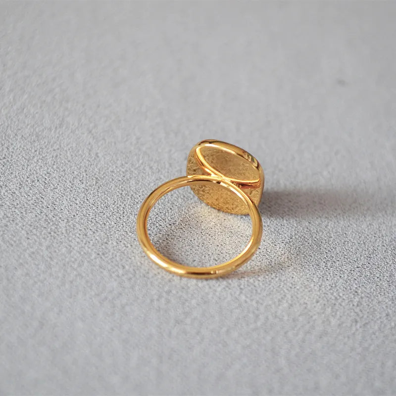 Handcrafted Enamel Daisy Ring