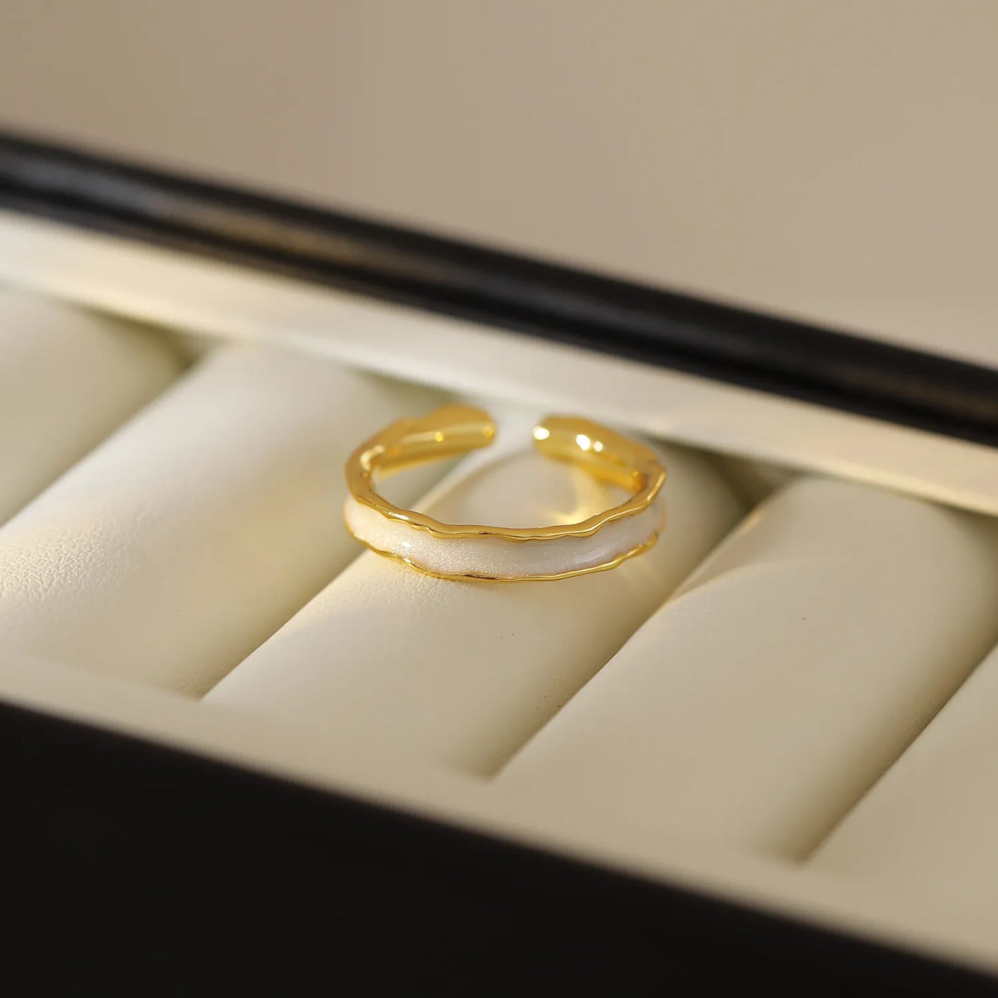 French Vintage Enamel Ring