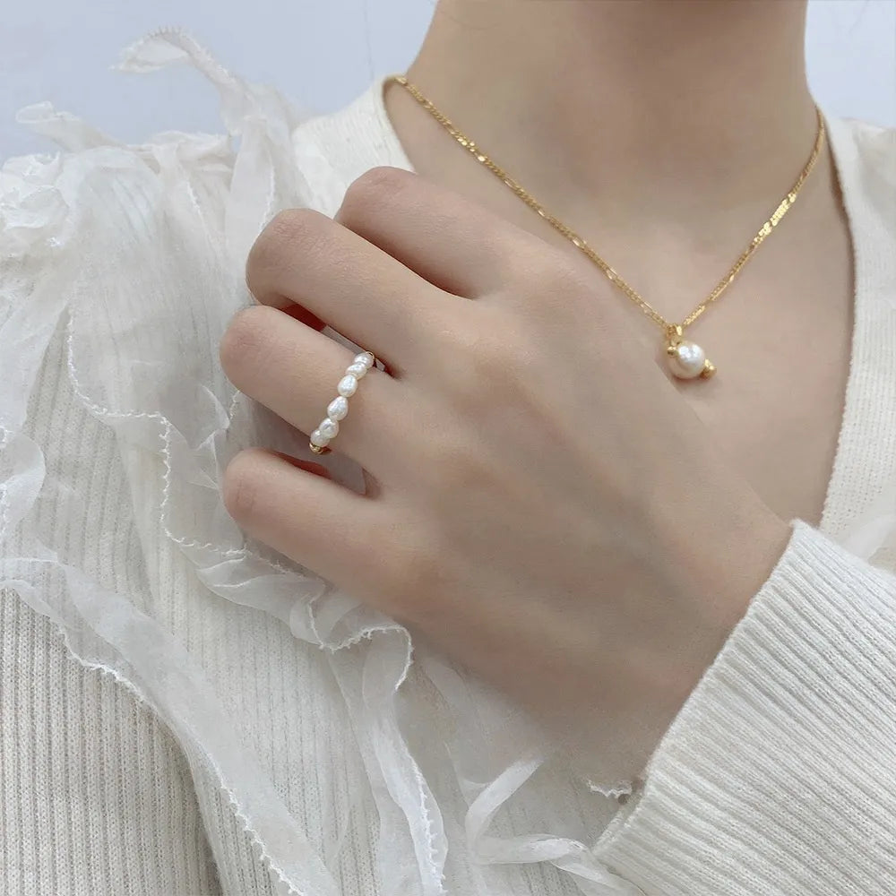 Freshwater Pearl Anchor Ring