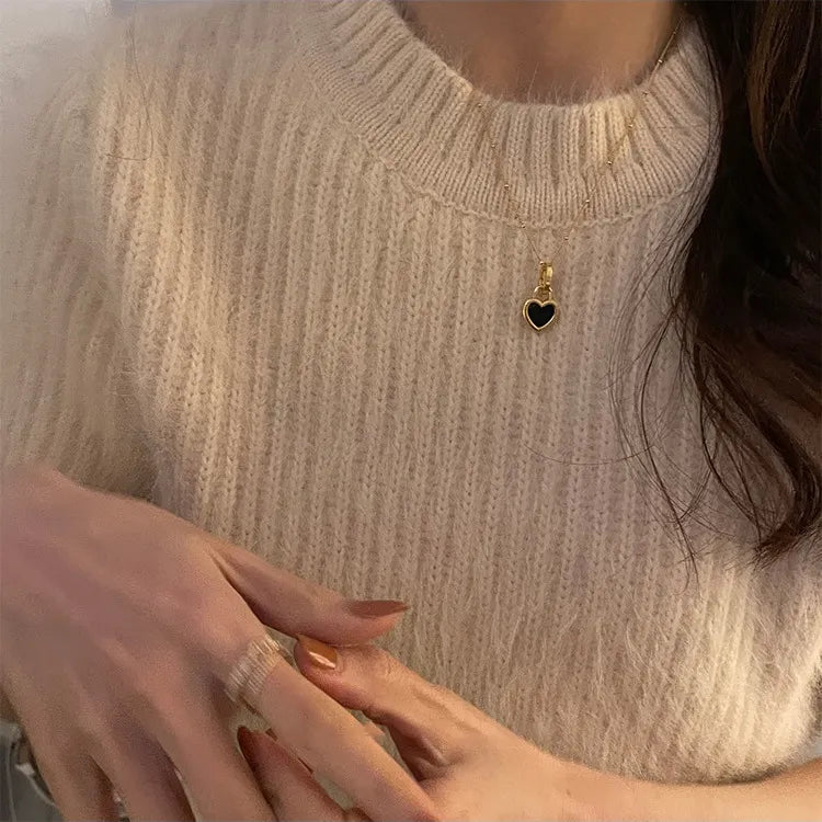 Double-sided Heart Pendant Necklace
