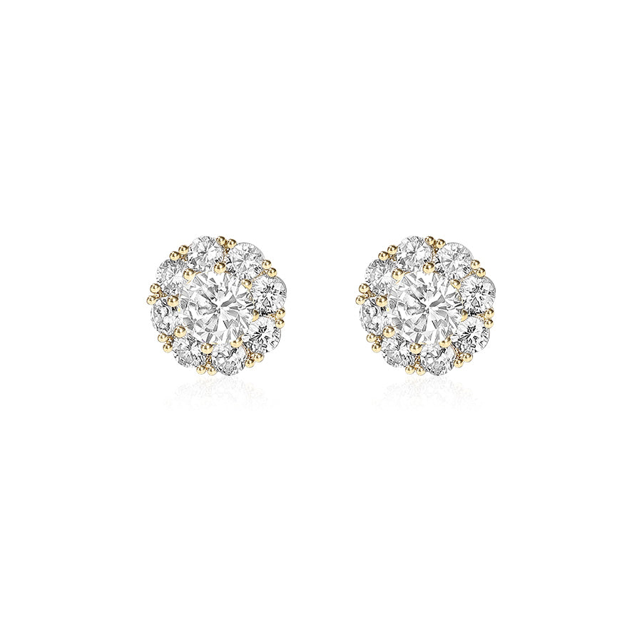 Angel Hair Diamond Stud Earrings