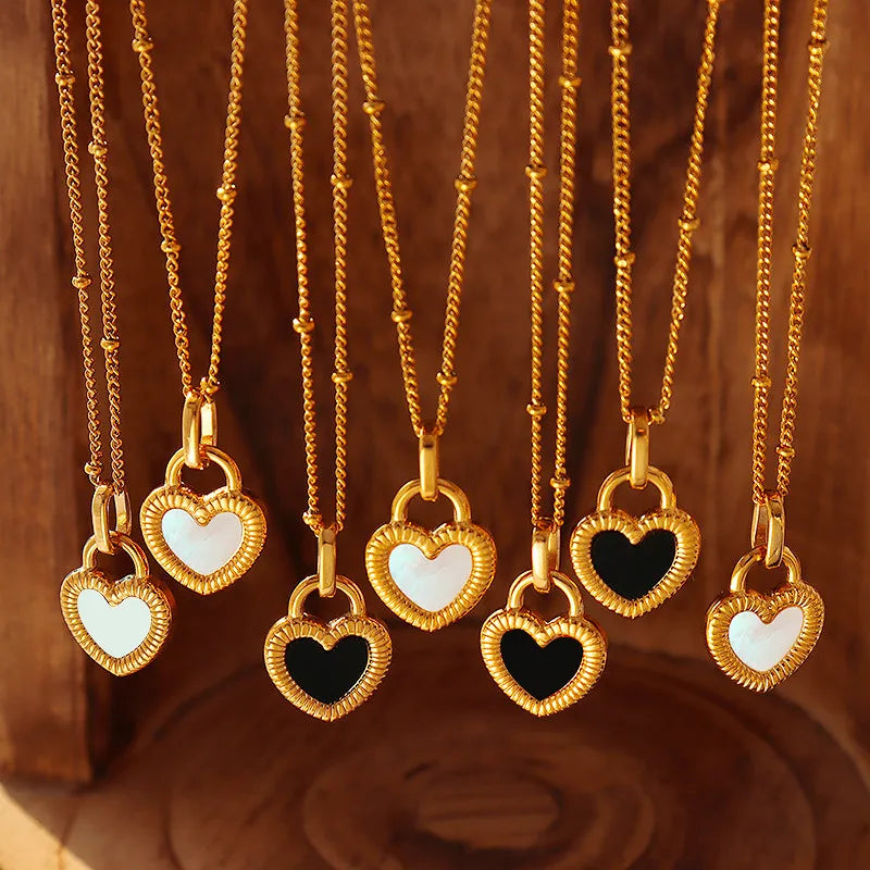 Double-sided Heart Pendant Necklace