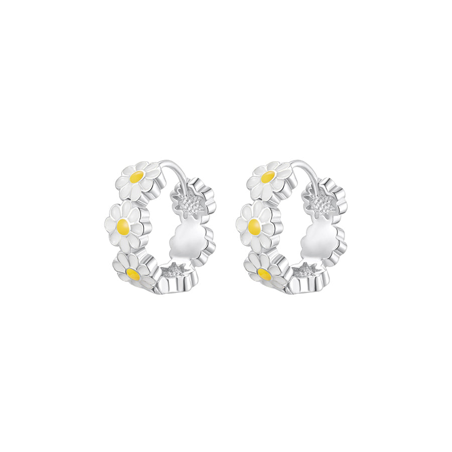 Daisy Hoop Earrings