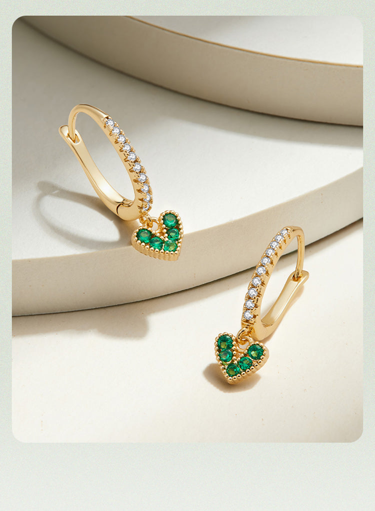Heart Drop Earrings - Chic Gold-Tone Jewelry