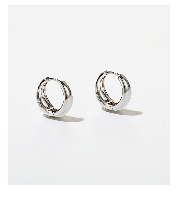 Silver Circle Hoop Earrings - Delicate and Chic