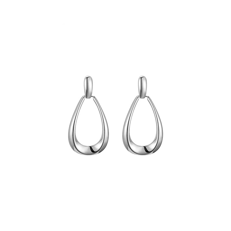 Gold Hoop Earrings Hollow Teardrop Earrings