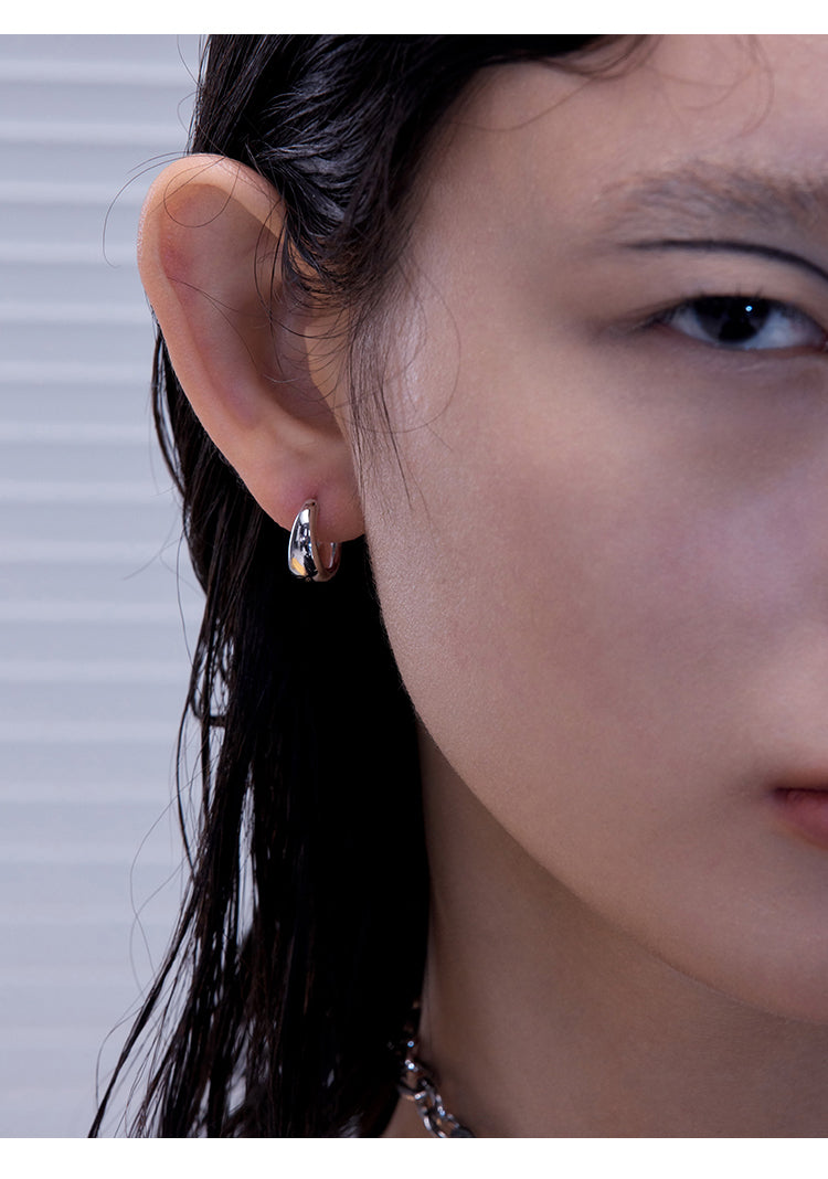 Silver Circle Hoop Earrings - Delicate and Chic