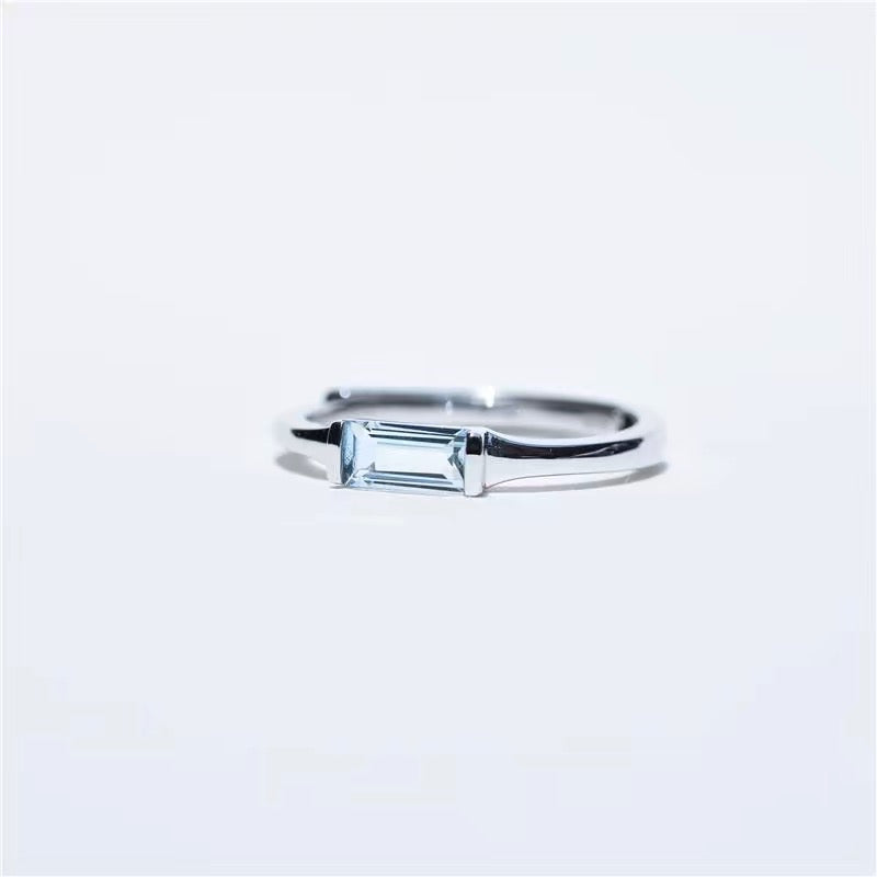 Topaz Minimalist AdjustableOpen Ring