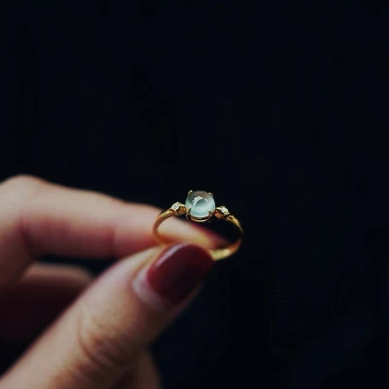 Chalcedony Egg Ring with