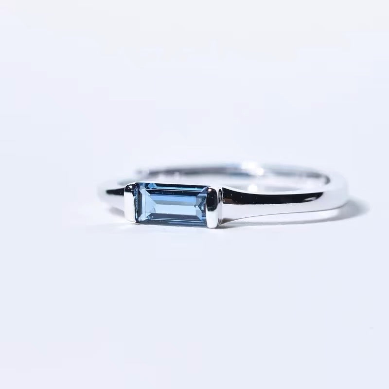 Topaz Minimalist AdjustableOpen Ring