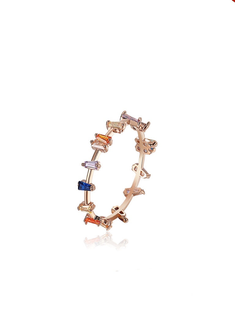 Japanese-Style Colorful Luxury Ring for Women