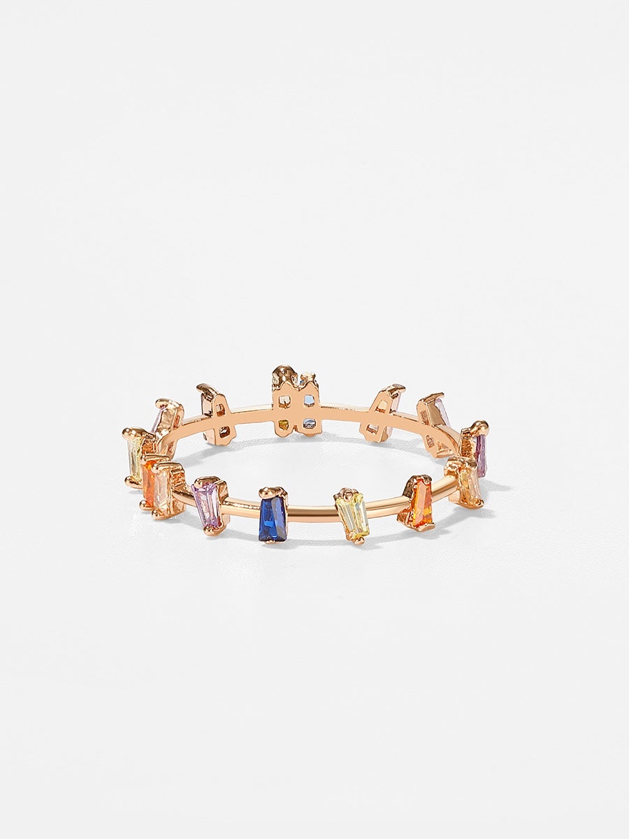 Japanese-Style Colorful Luxury Ring for Women
