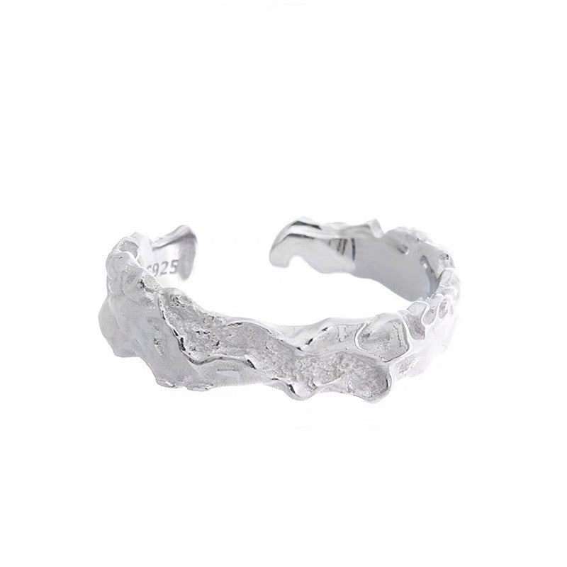 Weathered Erosion Textured Ring