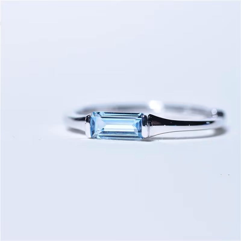 Topaz Minimalist AdjustableOpen Ring