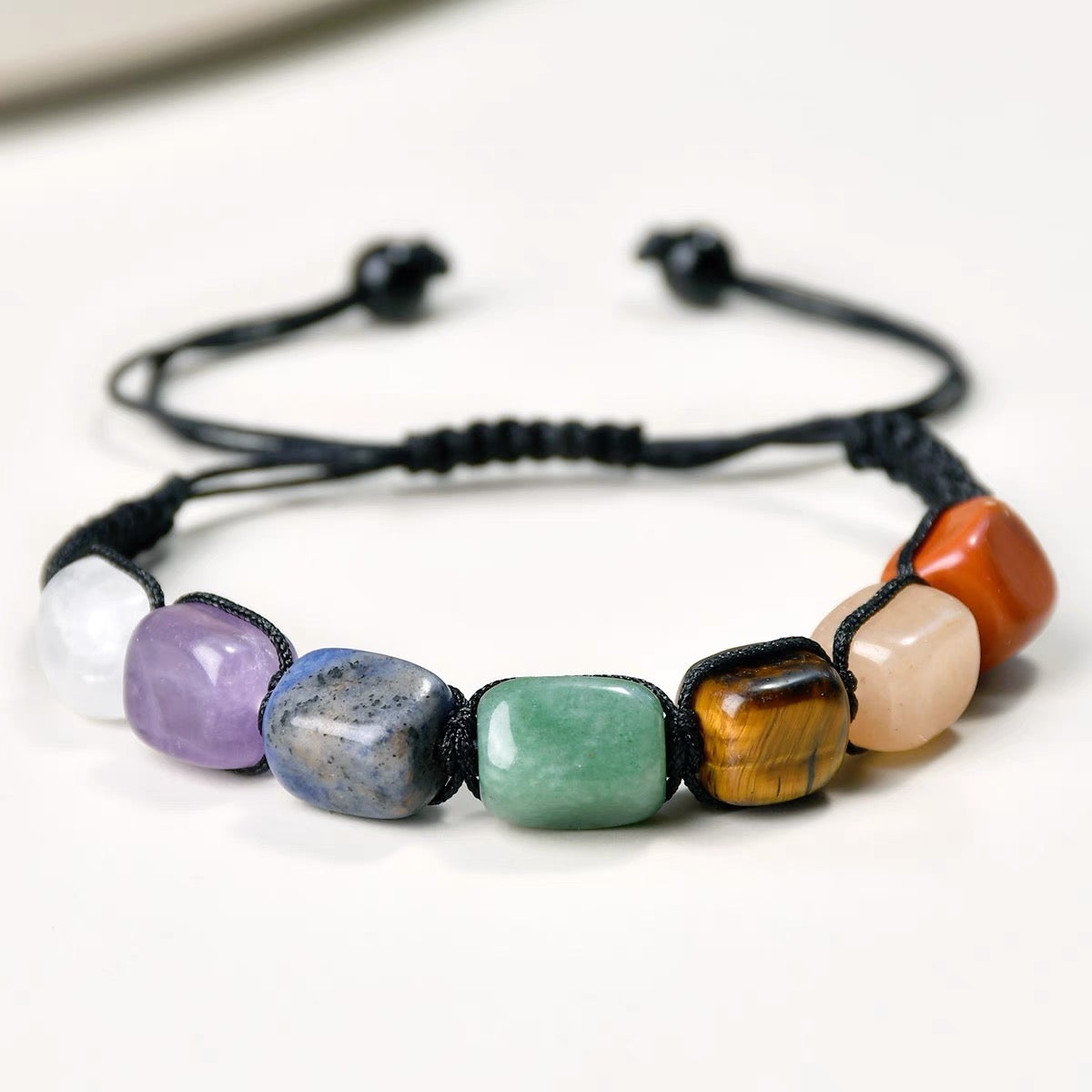 Vibrant Natural Stone Crystal Beaded Bracelet