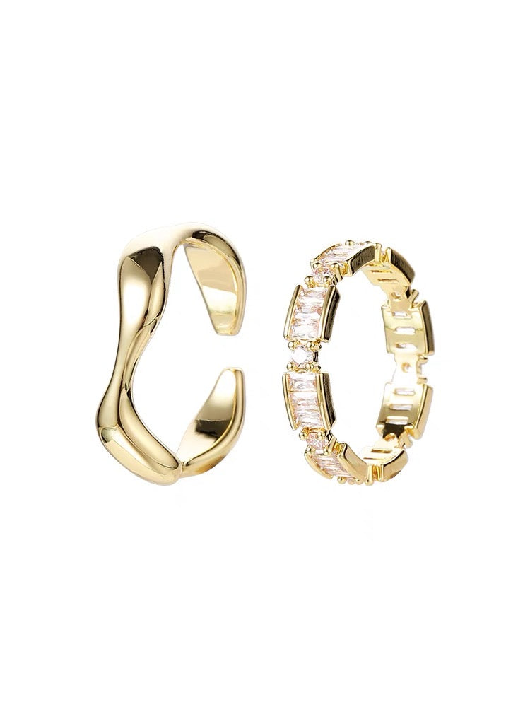 Two-Piece Gold Ring Set