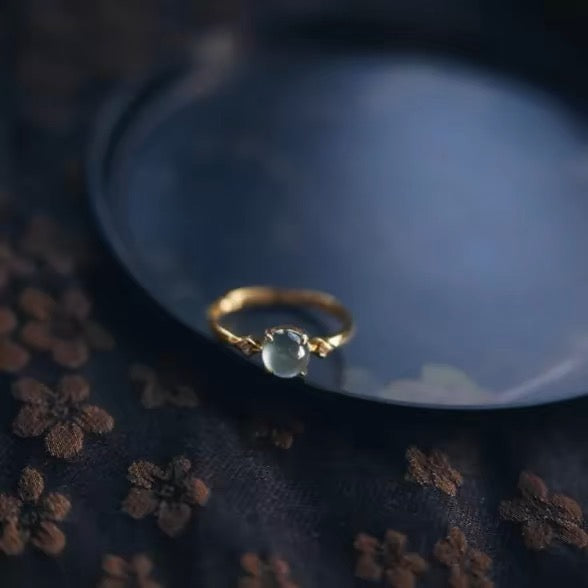 Chalcedony Egg Ring with