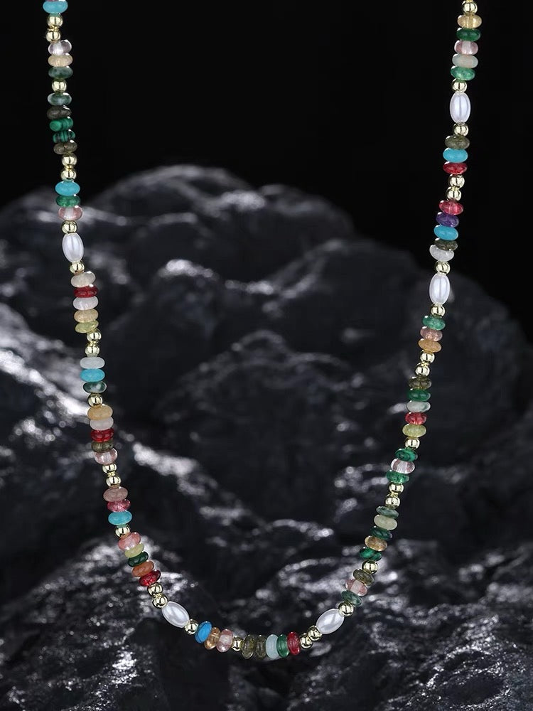 Colorful Dopamine Beaded Necklace