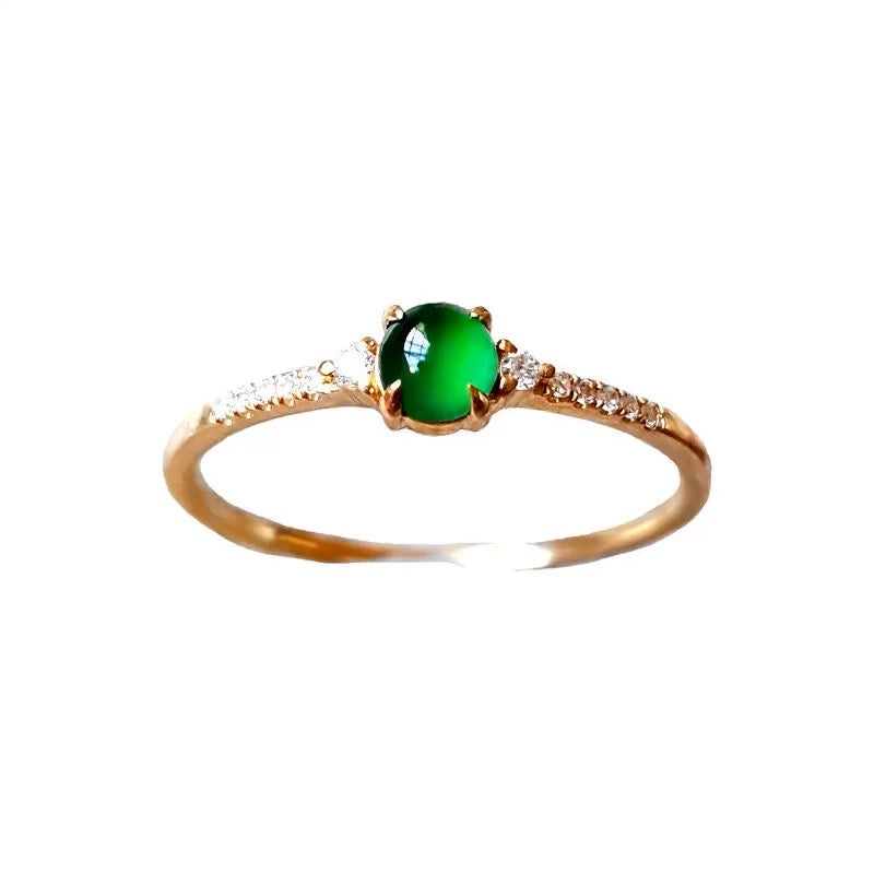 Green Chalcedony Ring