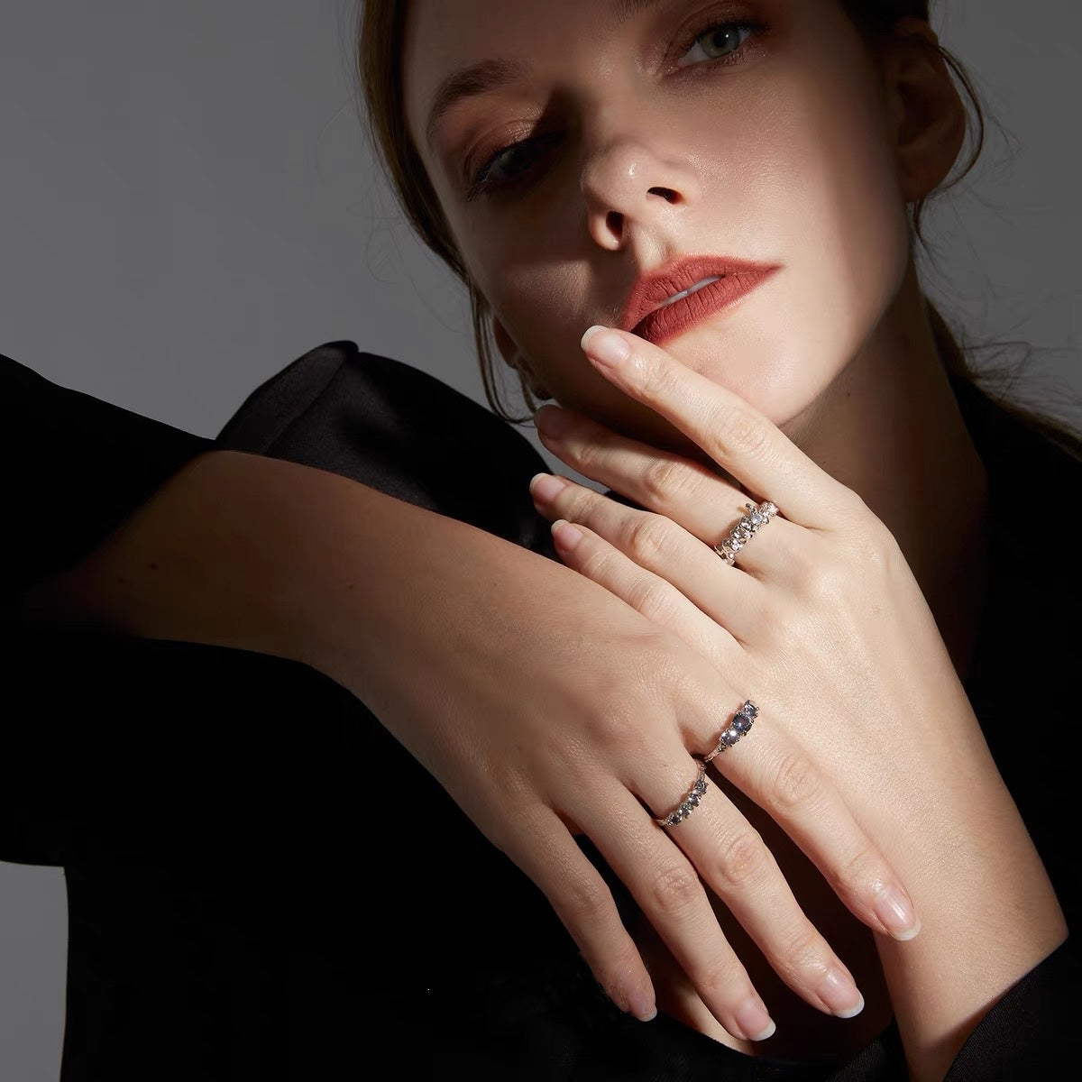 Glacier-Inspired Diamond Ring