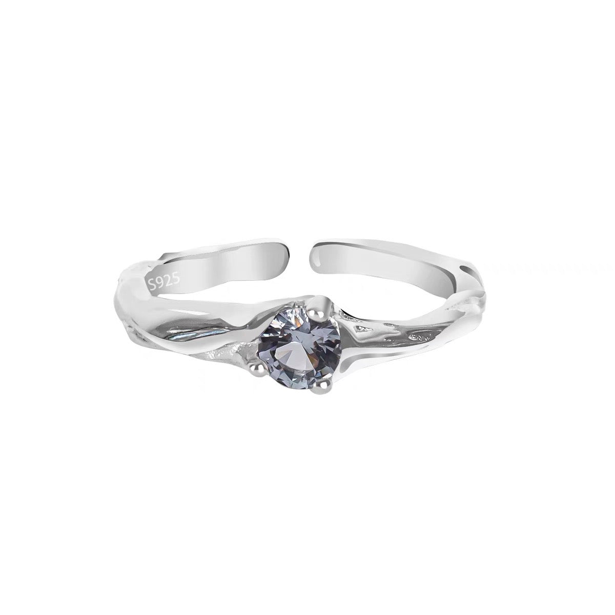 Blue Zircon Minimalist Index Finger Ring