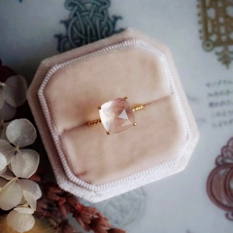 Pink Quartz S925 Sterling Silver Ring