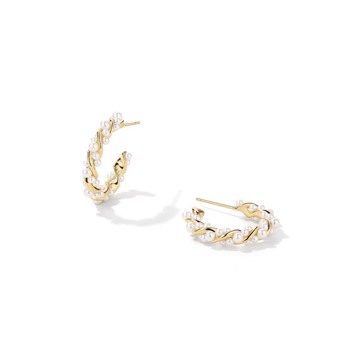 Luxury Pearl Hoop Earrings