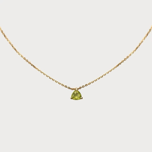Peridot Colored Gemstone Collar Necklace