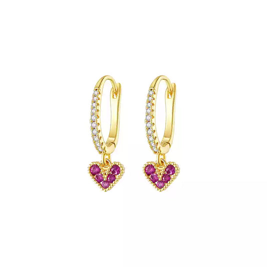 Heart Drop Earrings - Chic Gold-Tone Jewelry