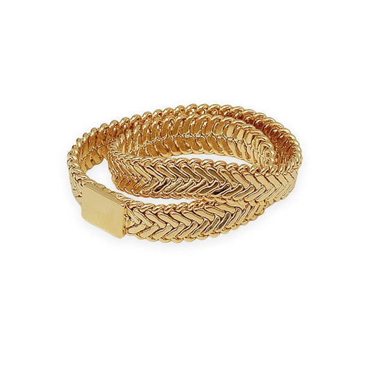 Braided Double Layer Snake Chain Ring