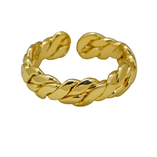 Gold Plated Twisted Knot Ring