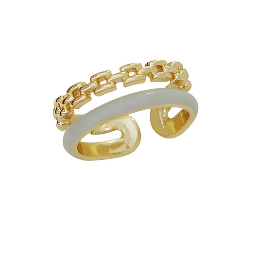 Radiant Shadow Double Layer Enamel Ring