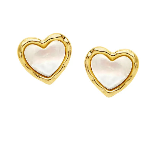 Heart-shaped Pearl Earrings