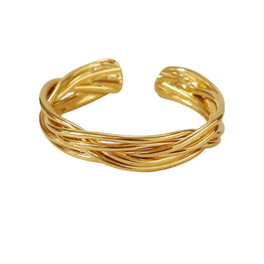 Entwine Rings Chic Gold-Tone Band