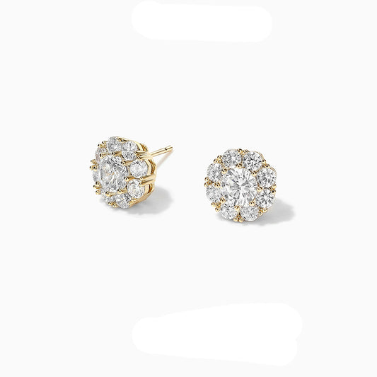 Angel Hair Diamond Stud Earrings