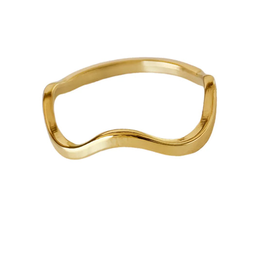 Irregular Wave Ring Minimalist Band