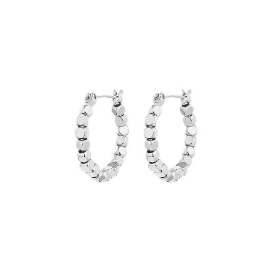 Sugar Cube Hoop Earrings - Chic French-Inspired
