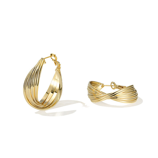 Large Circle Earring Hoop Earrings